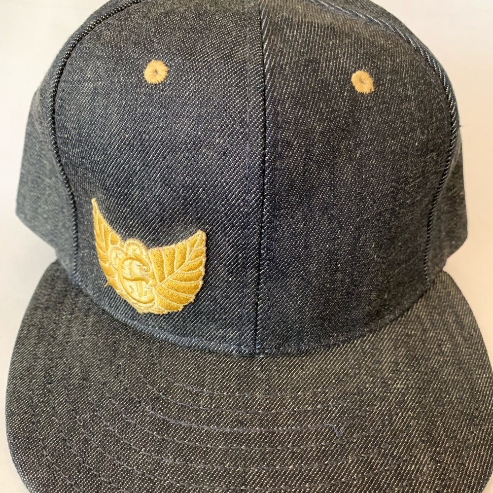 Dark denim fitted hat